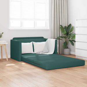 vidaXL Slaapbank 110cm Donkergroen Stof