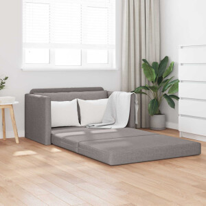 vidaXL Slaapbank 110cm Taupe Stof