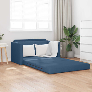 vidaXL Slaapbank 110cm Blauw Stof