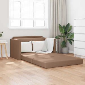 vidaXL Slaapbank Cappuccino 124 x 71 x 78 cm Kunstleer
