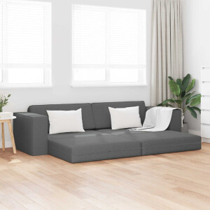vidaXL Slaapbank Donkergrijs 245 x 78 x 77 cm Stof