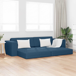 vidaXL Slaapbank 200cm Marineblauw Stof