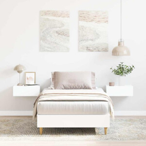 vidaXL Bedframe zonder matras 90x190 cm spaanplaat wit