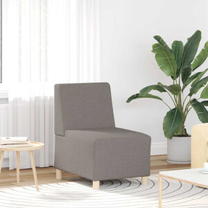 vidaXL Modulaire Bankeenheid Armlos Taupe Stof