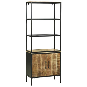 vidaXL Hoge kast Bruin 70 x 35 x 180 cm Massief Mango Hout