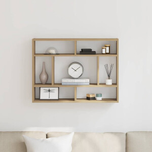 vidaXL Wandschap 75x16x55 cm bewerkt hout artisanaal eikenkleur