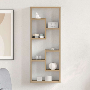 vidaXL Wandplank 36x16x90 cm bewerkt hout artisanaal eikenkleurig
