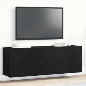 vidaXL Tv-meubels 2 st 120x30x41 cm bewerkt hout zwart eikenkleurig