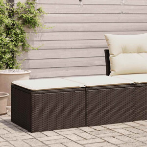 vidaXL 2-delige Loungeset met kussens poly rattan acacia bruin