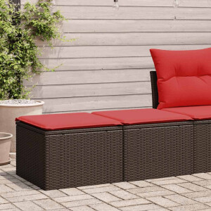 vidaXL 2-delige Loungeset met kussens poly rattan acacia bruin
