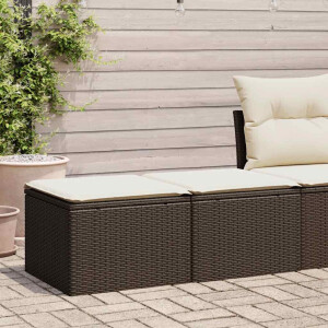 vidaXL 2-delige Loungeset met kussens poly rattan acacia bruin