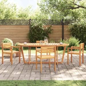 vidaXL Tuintafel ovaal 200x90x75 cm massief acaciahout