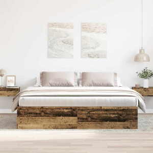 vidaXL Bedframe zonder matras 180x200 cm bewerkt hout oud hout