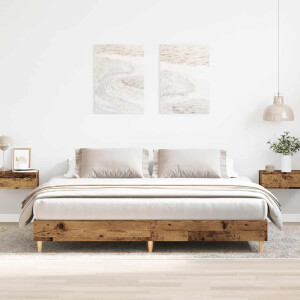 vidaXL Bedframe zonder matras 160x200 cm bewerkt hout oud hout