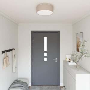 vidaXL Plafonnière met schijnwerpers Taupe 38 x 38 x 13,5 cm Stof