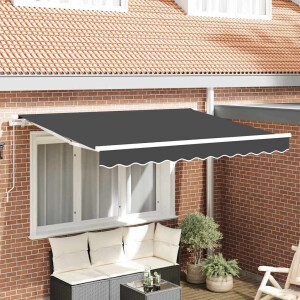 vidaXL Vervangingsdoek voor zonnescherm Antraciet 3,5 x 2 m Polyester