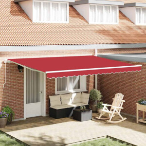 vidaXL Vervangingsdoek voor zonnescherm Rood 430 x 345 cm Polyester