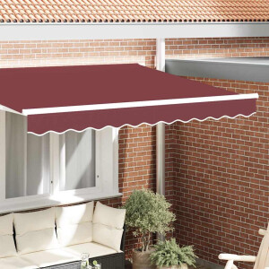 vidaXL Markies Valance Bordeauxrood 580 x 20 cm Canvas