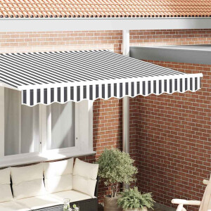 vidaXL Markies Valance Antraciet en wit 2.3 x 0.2 m Canvas