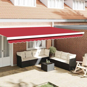 vidaXL Markies Valance Rood 4.8 x 0.2 m Canvas