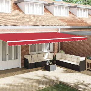 vidaXL Markies Valance Rood 5.8 x 0.2 m Canvas