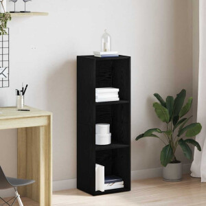 vidaXL Boekenkast Zwart Eiken 36x30x114 cm Bewerkt Hout