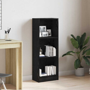 vidaXL Boekenkast Zwart Eiken 40x24x109 cm Engineered Wood