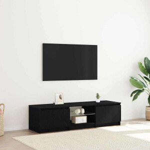 vidaXL TV-kast Zwart Eiken 140 x 38,5 x 36 cm Bewerkt hout