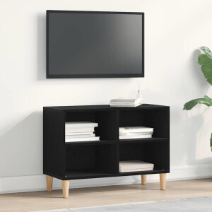 vidaXL TV-kast Zwart Eiken 69,5 x 30 x 50 cm Bewerkt hout
