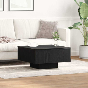 vidaXL Salontafel Zwart Eiken 60 x 60 x 31,5 cm Bewerkt hout