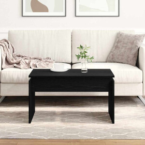 vidaXL Salontafel Zwart Eiken 68 x 50 x 38 cm Bewerkt hout