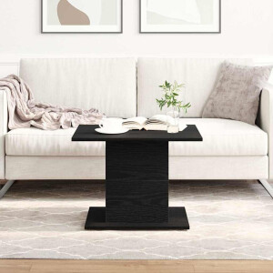 vidaXL Salontafel Zwart Eiken 55,5 x 55,5 x 40 cm Bewerkt hout