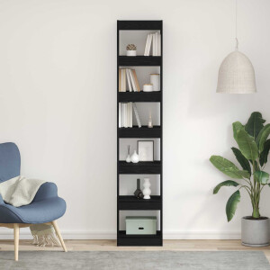 vidaXL Boekenkast Zwart Eiken 40 x 30 x 198 cm Bewerkt hout