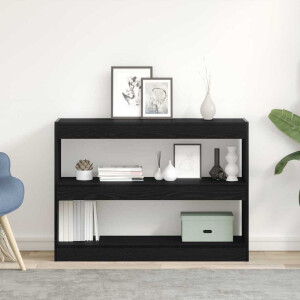 vidaXL Boekenkast Zwart Eiken 100 x 30 x 72 cm Bewerkt hout