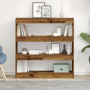 vidaXL Boekenkast Oud hout 100 x 30 x 103 cm Bewerkt hout