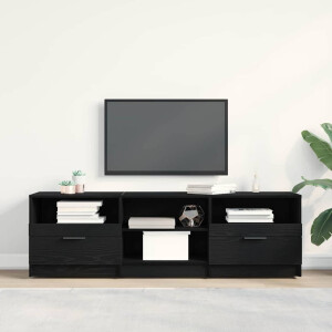 vidaXL TV-kast met lade Zwart Eiken 150 x 33,5 x 45 cm Bewerkt hout