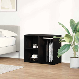 vidaXL Cosmetiek kast Zwart Eiken 80 x 40 x 65 cm Bewerkt hout