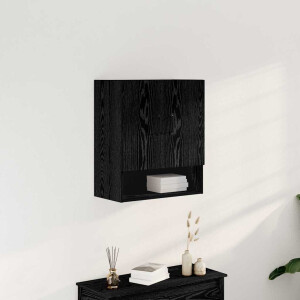 vidaXL Wandkast Zwart Eiken 60 x 30 x 70 cm Bewerkt hout