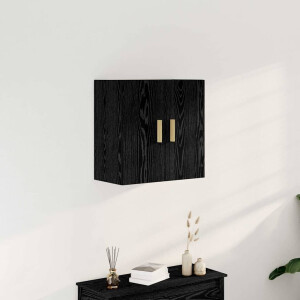 vidaXL Wandkast Zwart Eiken 60 x 30 x 60 cm Bewerkt hout