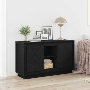 vidaXL Dressoir Zwart Eiken 102 x 35 x 60 cm Bewerkt hout