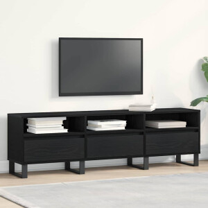 vidaXL TV-kast met lade Zwart Eiken 150 x 30 x 44,5 cm Bewerkt hout