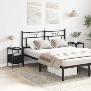 vidaXL Nachtkastje 2 pcs Zwart Eiken 34 x 36 x 50 cm Bewerkt hout