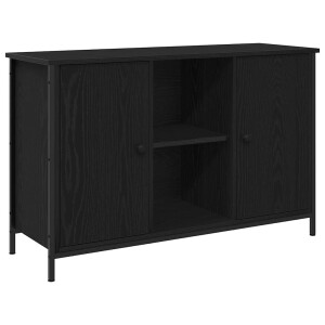 vidaXL Tv-meubelset Zwart Eiken 101 x 35 x 65 cm Bewerkt hout