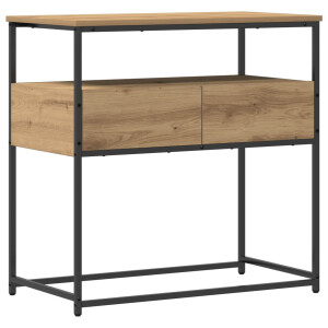 vidaXL Wandtafel met lade Artisan Eiken 75 x 40 x 75 cm Bewerkt hout