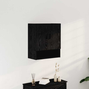 vidaXL Wandkast Zwart Eiken 60 x 31 x 70 cm Bewerkt hout