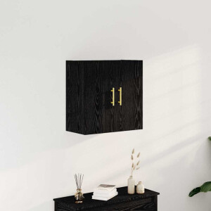 vidaXL Wandkast Zwart Eiken 60 x 31 x 70 cm Bewerkt hout