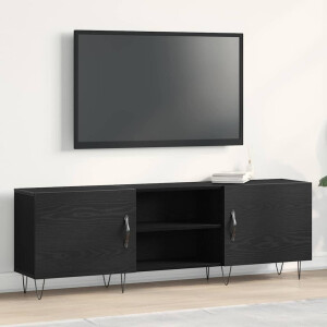 vidaXL Tv-meubelset Zwart Eiken 150 x 30 x 50 cm Bewerkt hout