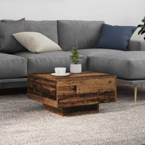vidaXL Salontafel Oudhout 55 x 55 x 31 cm Bewerkt hout