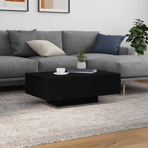 vidaXL Salontafel Zwart Eiken 85 x 55 x 31 cm Bewerkt hout