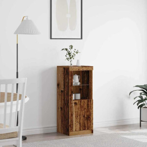 vidaXL LED Sideboard Oudhout 41 x 37 x 100 cm Bewerkt hout